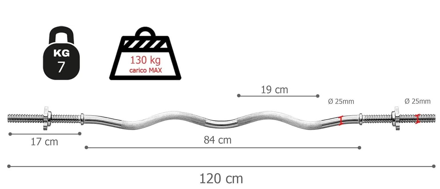 Гриф для штанги Toorx W-образный 120 см 25 мм с винтовыми замками (BCV-120) - фото 3 Гриф для штанги Toorx W-образный 120 см 25 мм с винтовыми замками (BCV-120) - фото 3