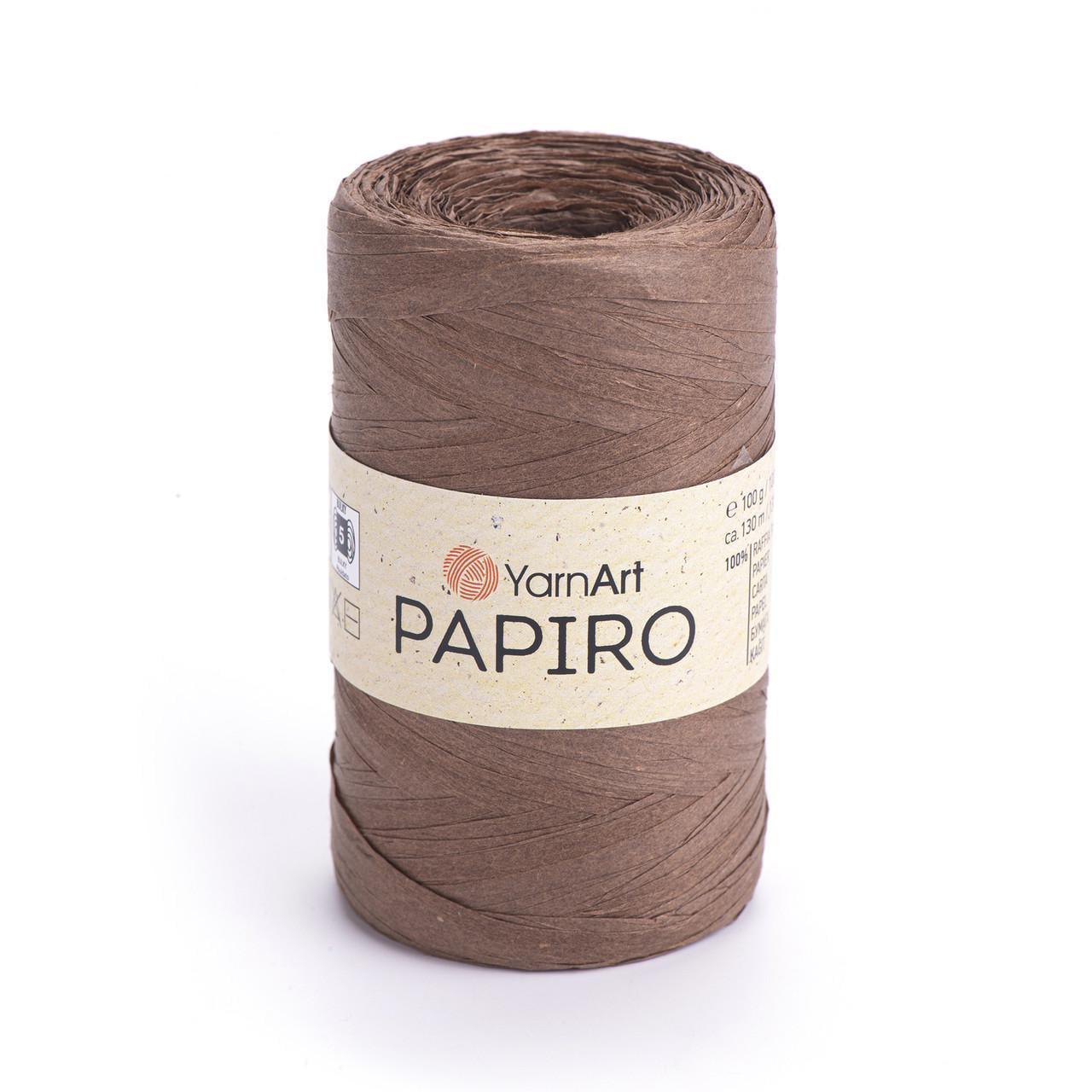 Рафия для макраме/шляп/сумок YarnArt Raffia Papiro бумажная 100 г Шоколад №1316 (2611024378)