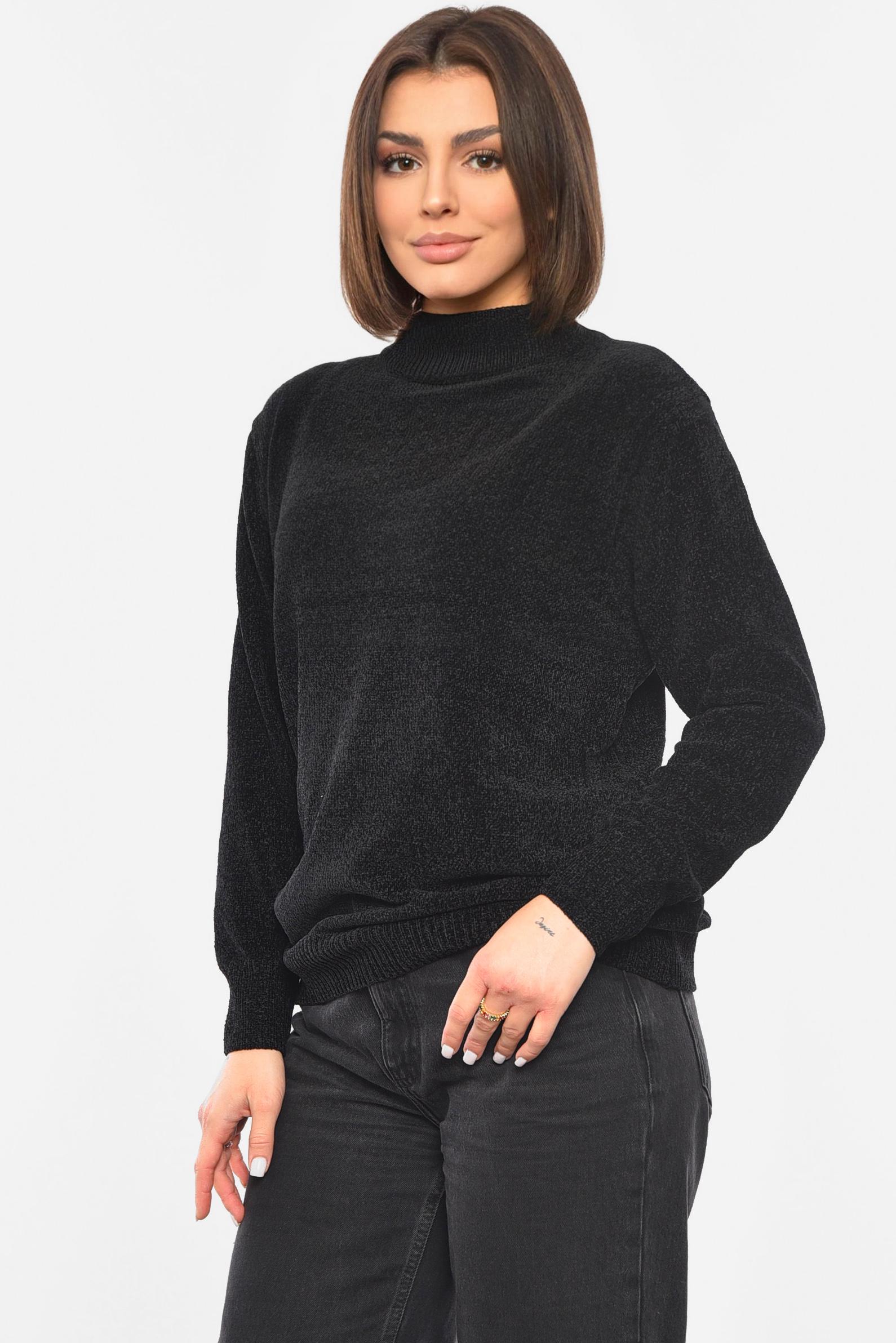 Свитер женский акриловый M-L Черный (193271)