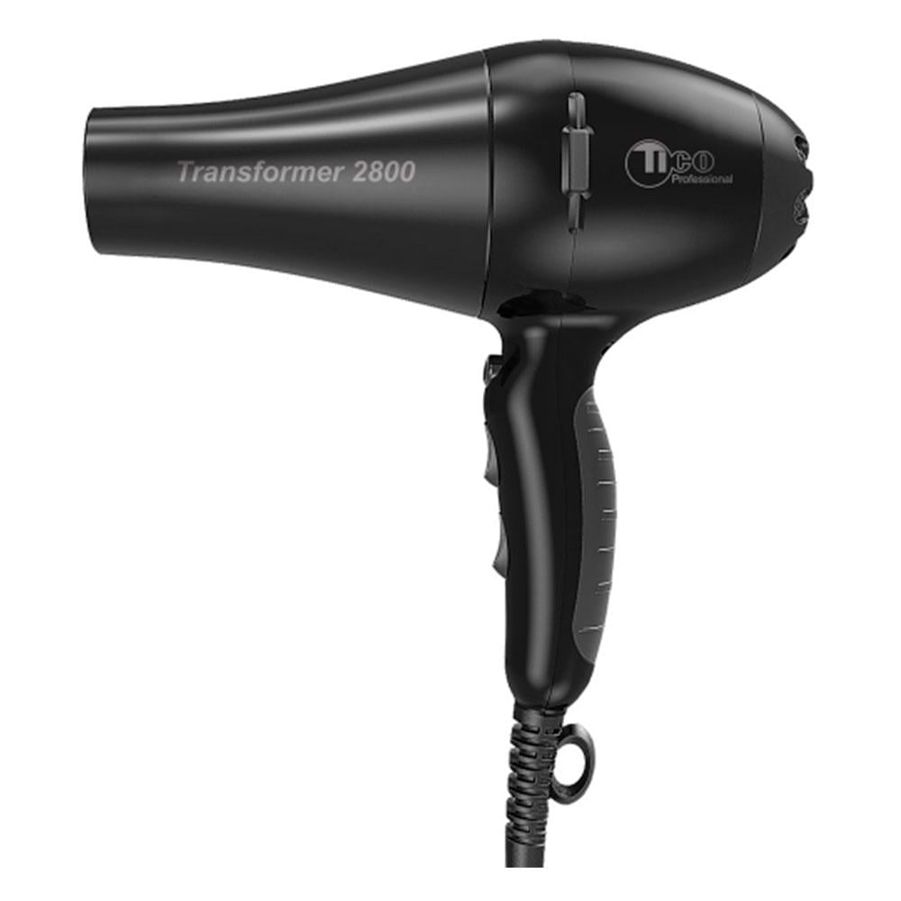 Фен профессиональный TICO Professional Transformer 2800 трансформер/ионизация/2 насадки 2000 Вт Черный (29519)