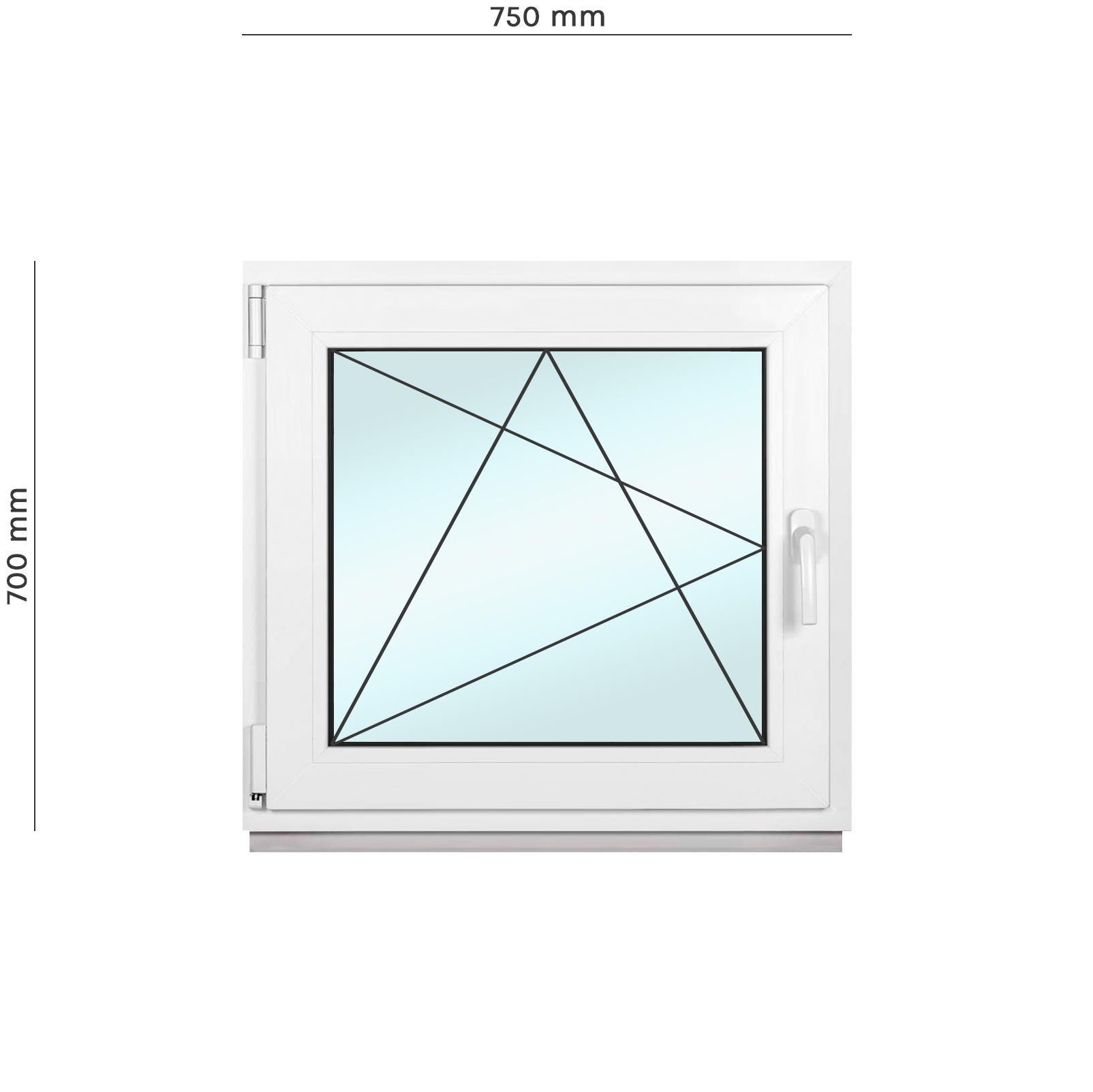 Окно металлопластиковое Framex поворотно-откидное с левым открытием 750х700 мм Белый - фото 2