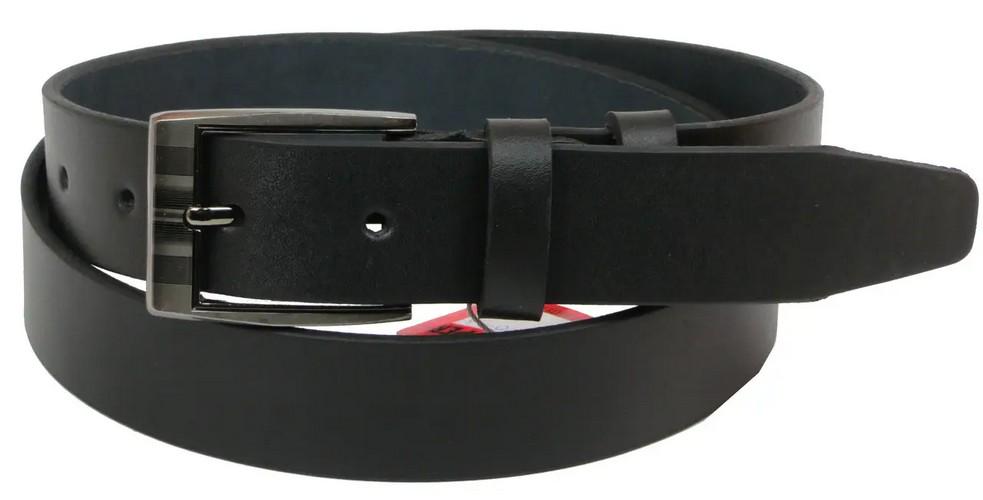 Ремень кожаный мужской Skipper 3,3 см Черный (super678_1200-33)