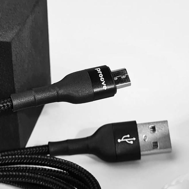Кабель Proove Weft Micro USB 2.4A 1 м Black - фото 6 Кабель Proove Weft Micro USB 2.4A 1 м Black - фото 6