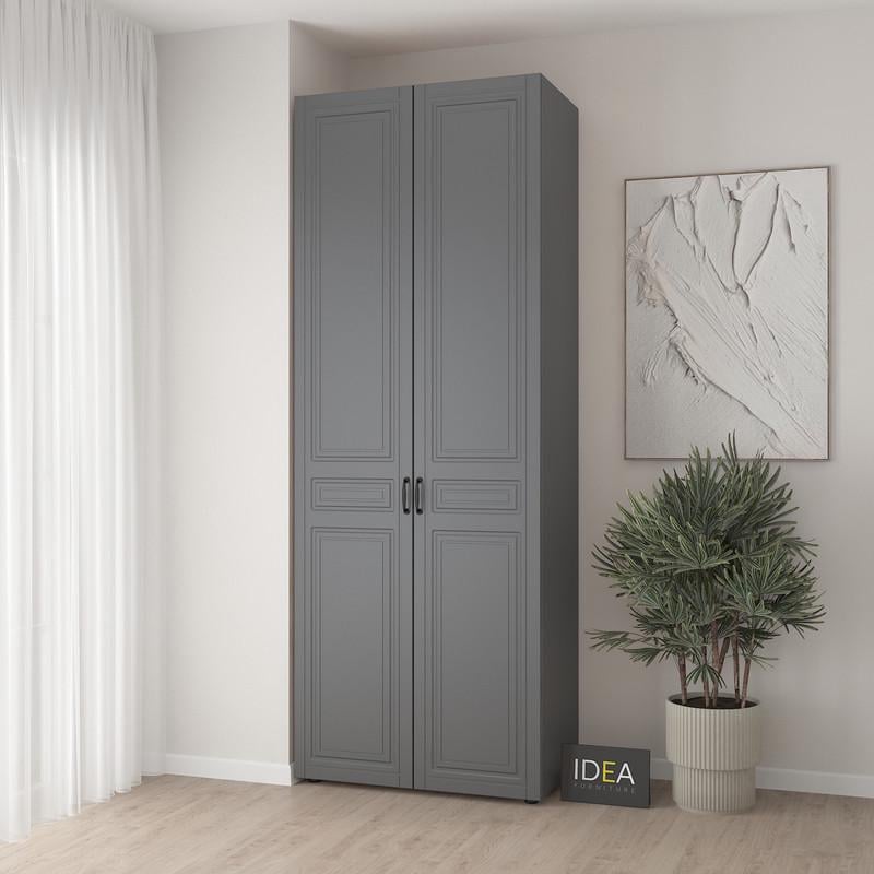 Шафа для одягу Idea С-8.2 з однією штангою Антрацитовий/Асфальт (1900)