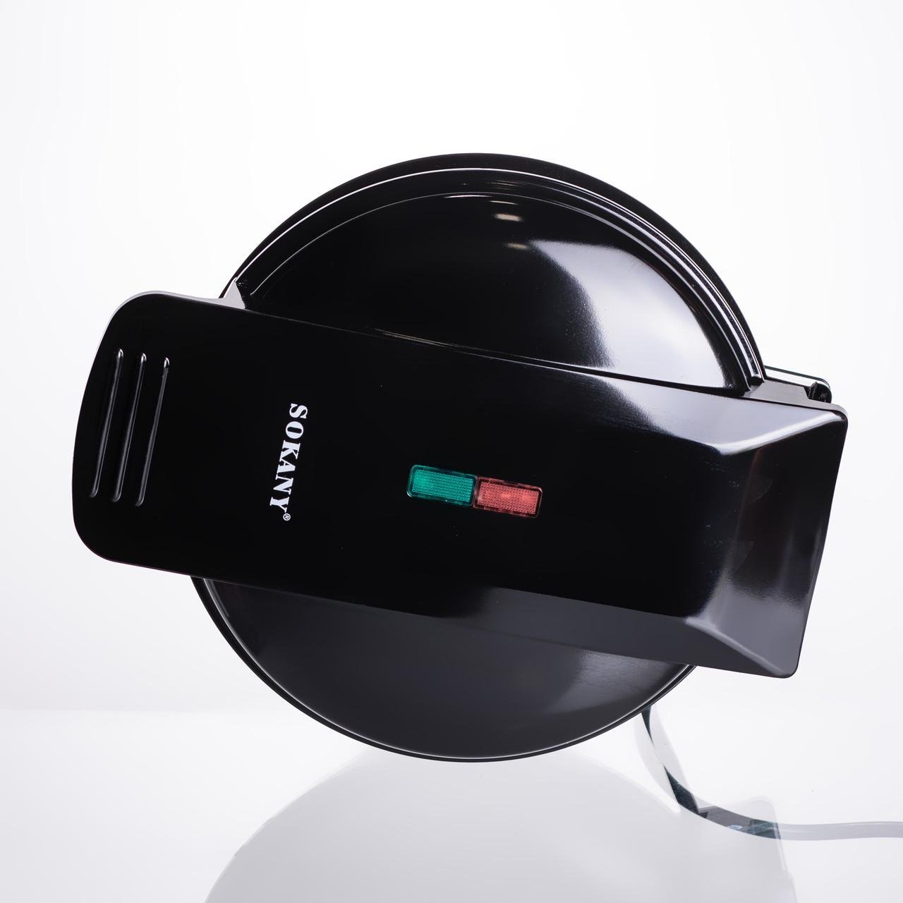 Вафельница для бельгийских вафель Sokany SK-519 с антипригарным покрытием и LED-индикатором круглая 1000 Вт (7392) - фото 7 Вафельница для бельгийских вафель Sokany SK-519 с антипригарным покрытием и LED-индикатором круглая 1000 Вт (7392) - фото 7