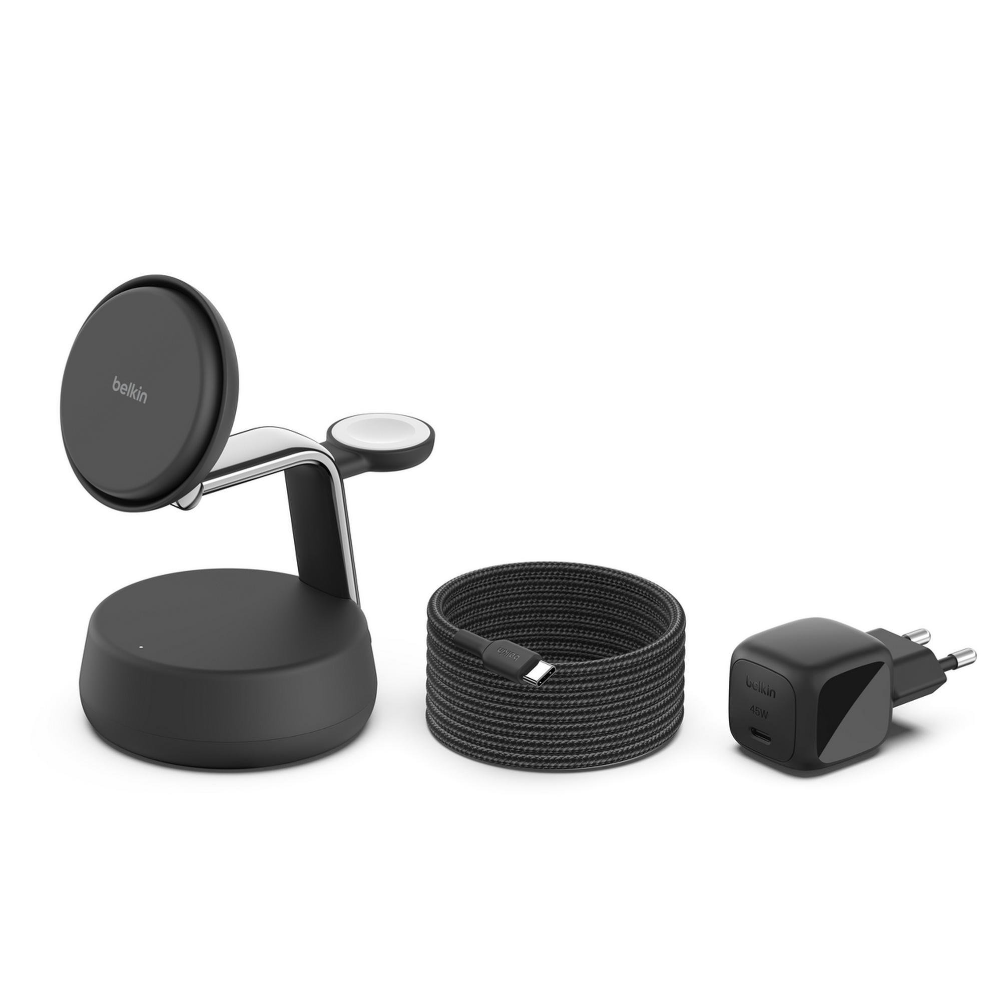 Зарядное устройство беспроводное Belkin UltraCharge Pro 3в1 Magnetic Charging Dock 25 Вт Charcoal (WIZ04 30492584)