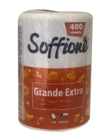 Паперові рушники Soffione Grande Extra 1 рулон 400 аркушів Білий (рп.sf.gr.ex.1б)