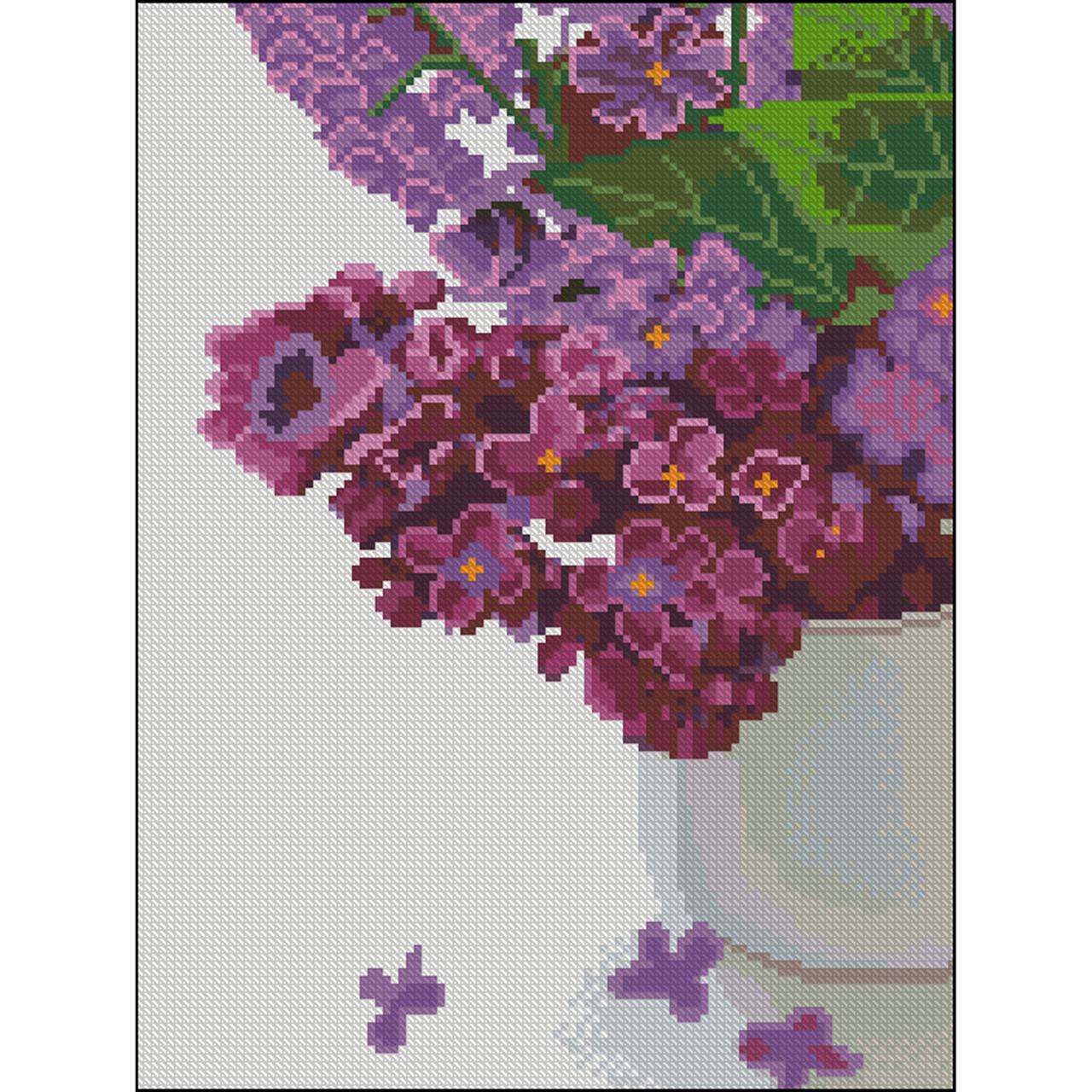 Алмазная мозаика Strateg Сиреневое настроение без подрамника 30х40 см (ZAV3040-45)