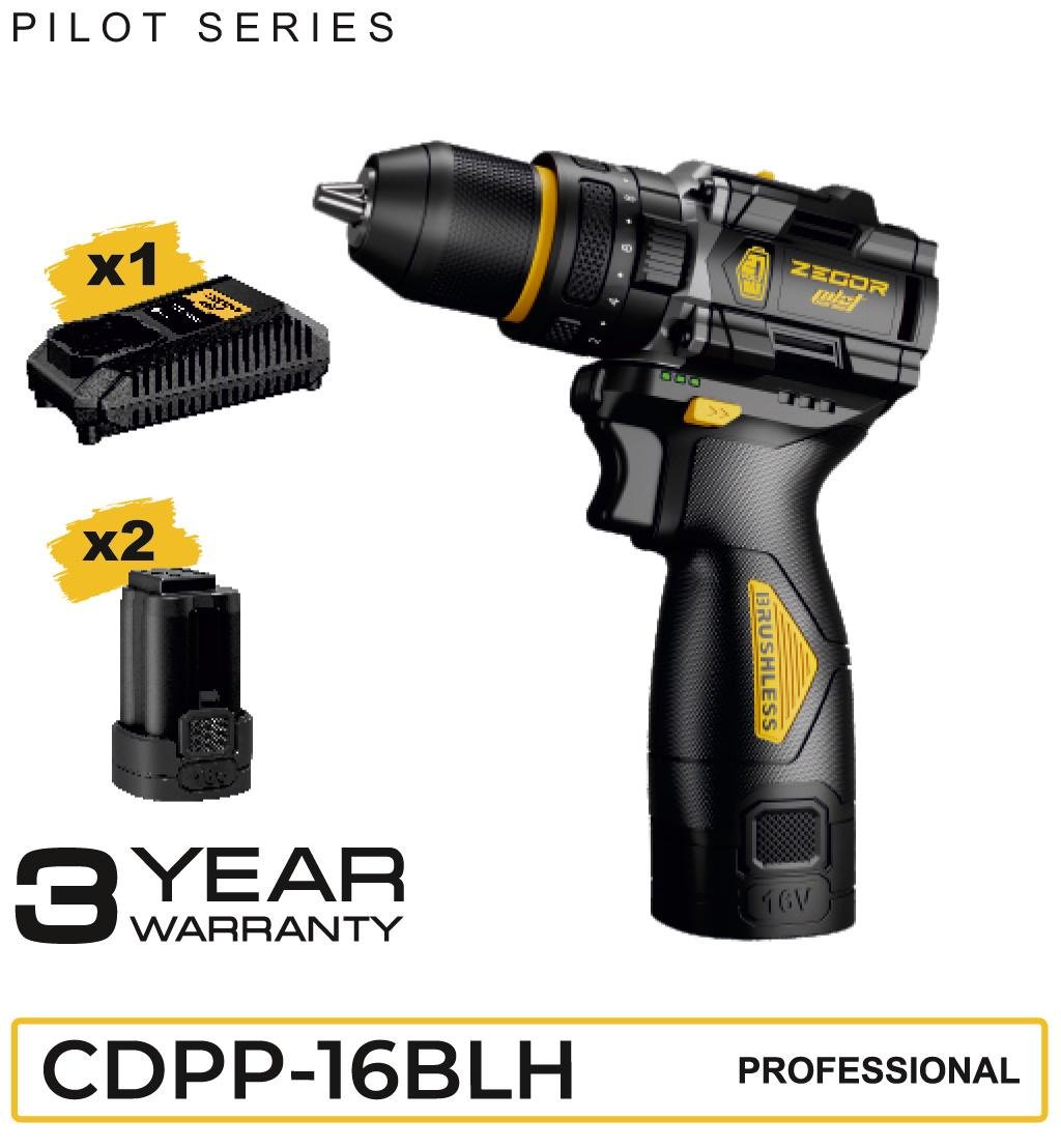 Шуруповерт ударний акумуляторний безщітковий Zegor CDPP-16BLH/16В/дві швидкості/2 батареї 16 В 2 Ач/реверс/підсвічування/кейс - фото 8 Шуруповерт ударний акумуляторний безщітковий Zegor CDPP-16BLH/16В/дві швидкості/2 батареї 16 В 2 Ач/реверс/підсвічування/кейс - фото 8