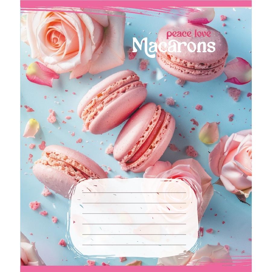 Шкільний зошит Макаруни 048-590197K-2 в клітинку 48 аркушів (RLT55368)