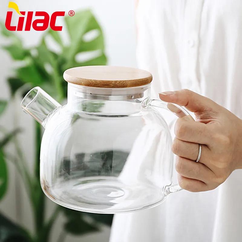 Заварник-чайник LILAC S947 з фільтром-пружиною і бамбуковою кришкою 1000 мл (27688318) - фото 4 Заварник-чайник LILAC S947 з фільтром-пружиною і бамбуковою кришкою 1000 мл (27688318) - фото 4