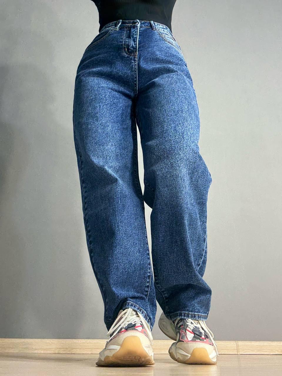 Джинсы женские Liana 234 skater jeans пояс шнурок широкие бананы р. 29 Синий (3235)