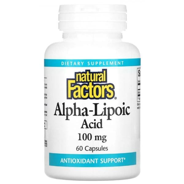 Альфа-липоевая кислота Natural Factors Alpha-Lipoic Acid 100 мг 60 сaps. (000022062) Альфа-липоевая кислота Natural Factors Alpha-Lipoic Acid 100 мг 60 сaps. (000022062)