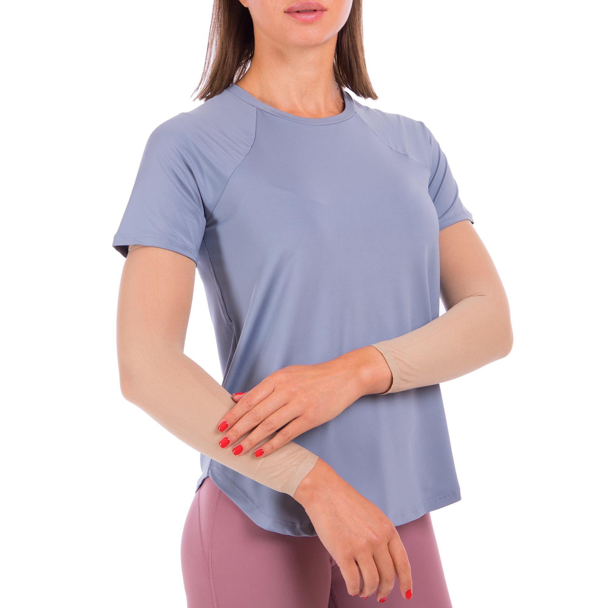 Нарукавники спортивные компрессионные SP-Sport MS-0281 2 шт. Бежевый