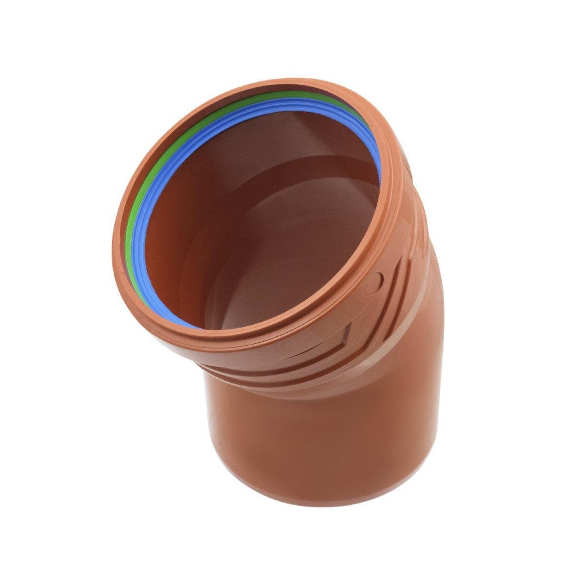 Колено канализационное наружное ASG Esterno 110х30° (25195192)