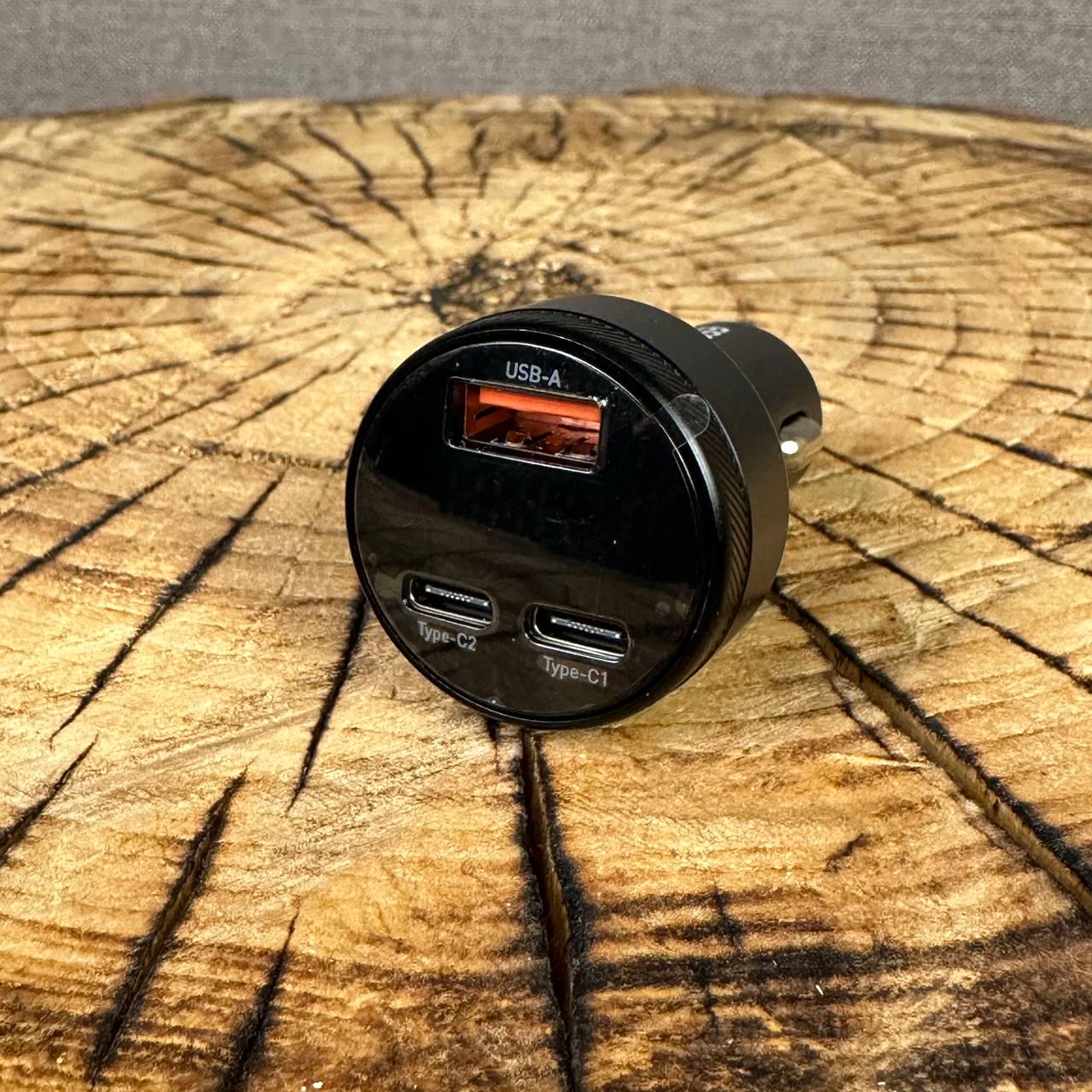 Зарядка в прикуриватель ESSAGER QC30 USB A 2 Type-C 105 Вт быстрая зарядка Зарядка в прикуриватель ESSAGER QC30 USB A 2 Type-C 105 Вт быстрая зарядка