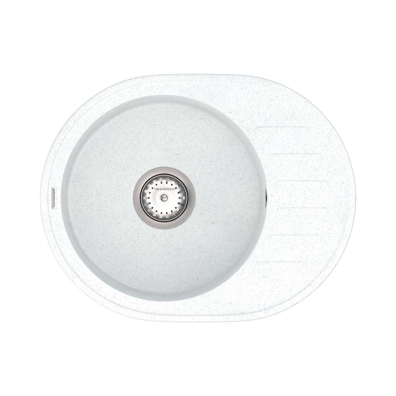 Кухонна мийка з сифоном Lira LMO 02,57 White stone