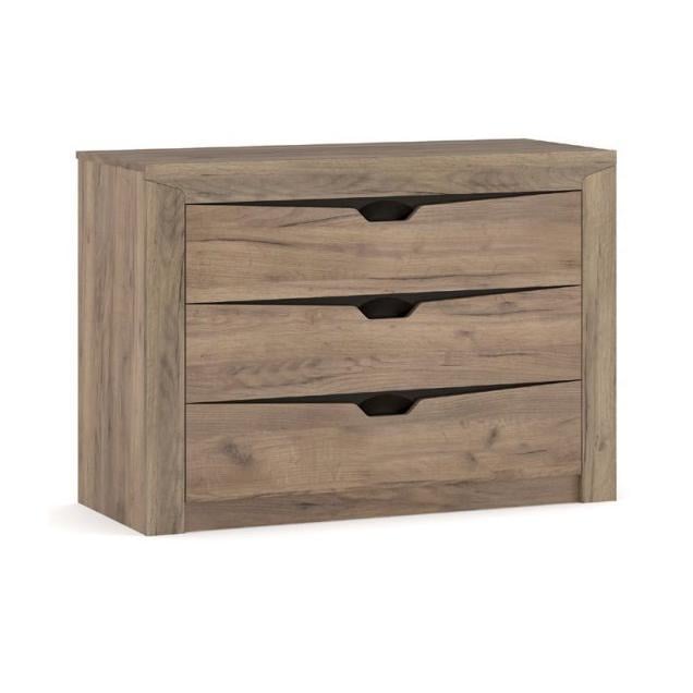 Комод Мебель Сервис 3Ш София 1070х755х445 мм Дуб Табако (56703)