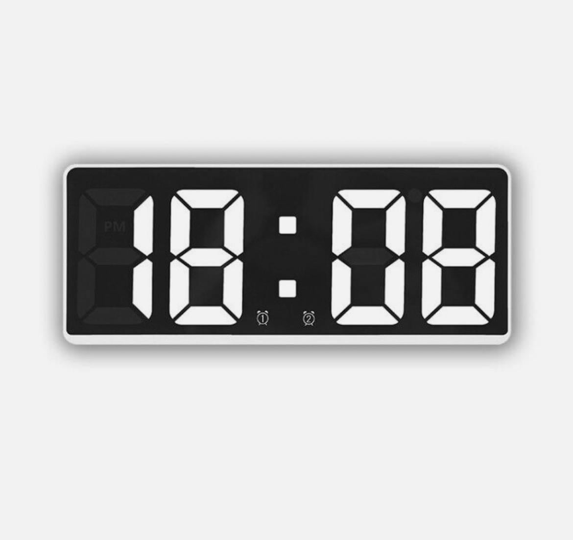 Будильник с голосовым управлением и светодиодным дисплеем DS-6628 N цифровой Белый