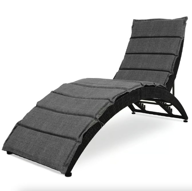 Шезлонг садовый Di Volio Ciampino Черно-графитовый (23853383)