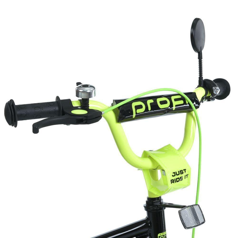 Дитячий велосипед PROF1 Prime 14" з багажником Чорно-салатовий - фото 3 Дитячий велосипед PROF1 Prime 14" з багажником Чорно-салатовий - фото 3