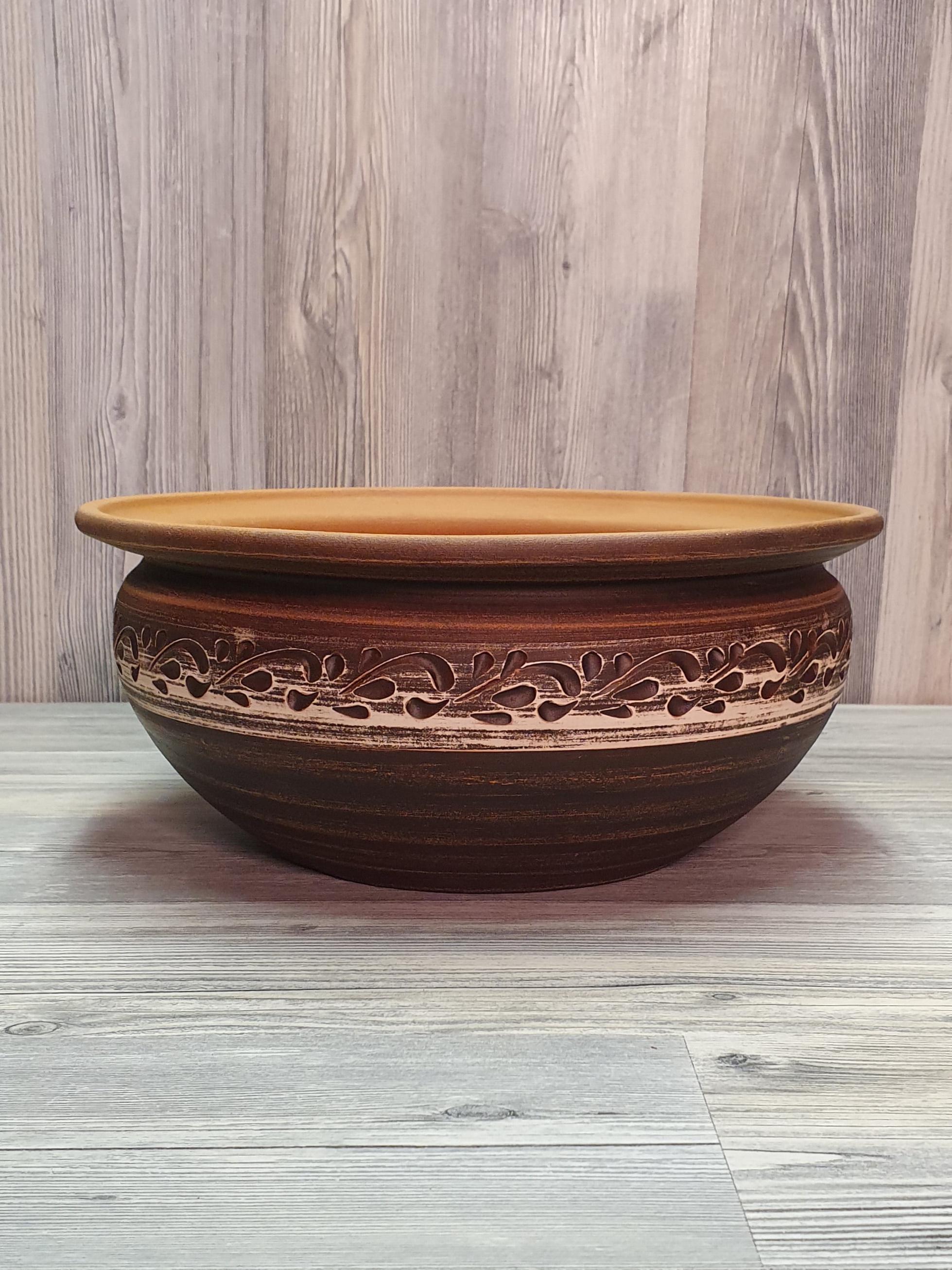 Миска Макитра для мака из красной глины (5252) Миска Макитра для мака из красной глины (5252)