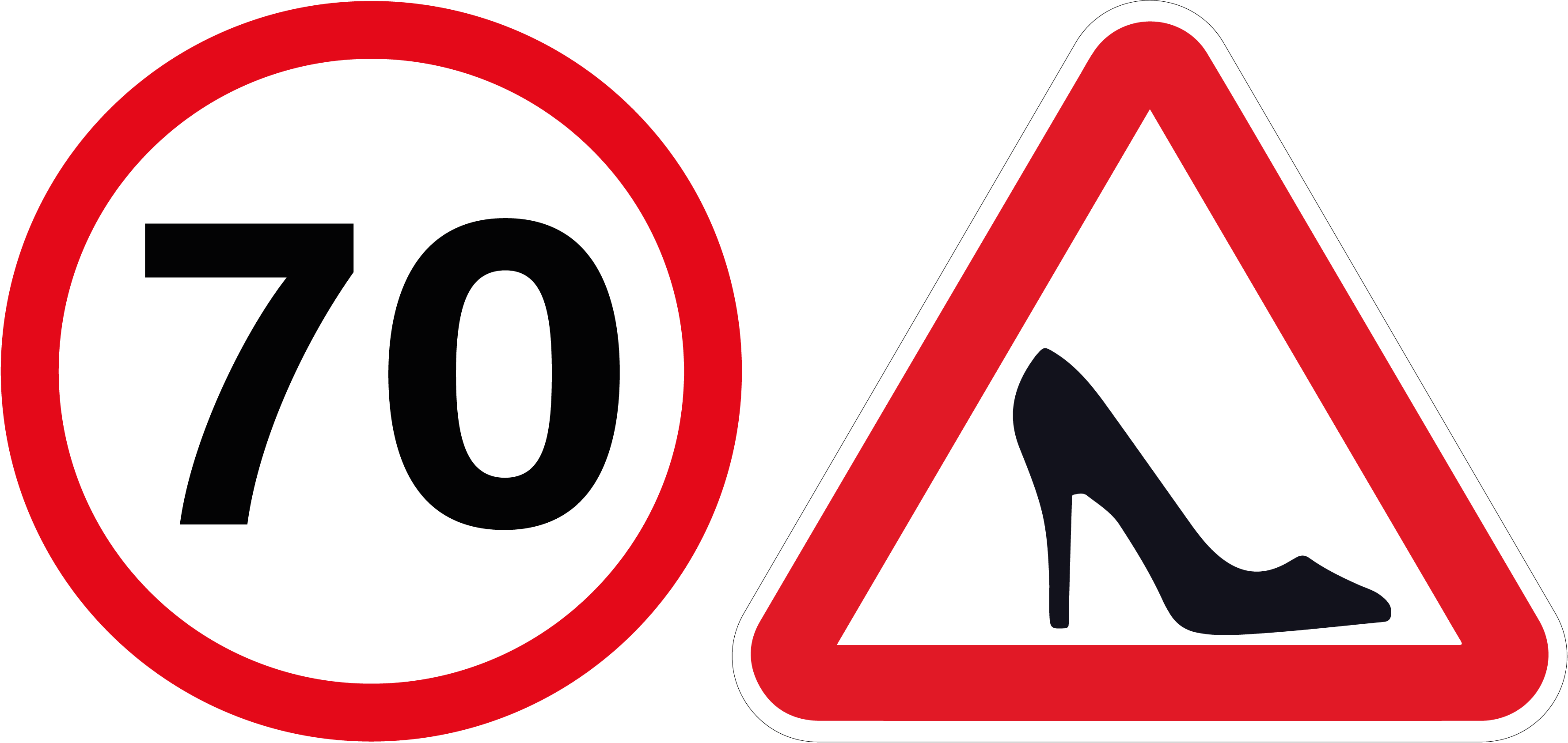 Набір знаків на магніті "70" та "Туфелька