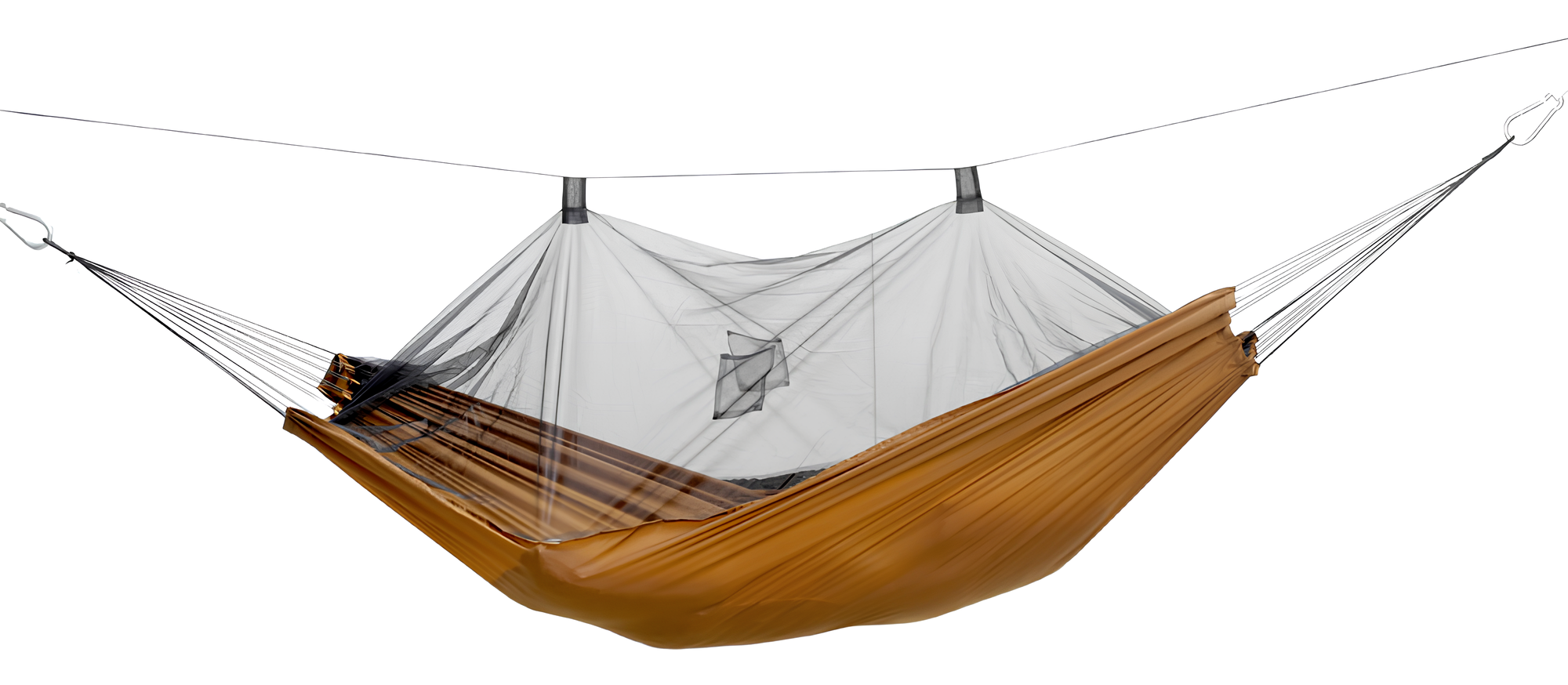 Гамак туристический Hammock с москитной сеткой 240x150 см Коричневый (01490)