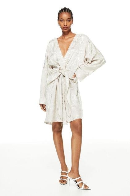 Платье H&M 1188812П M Светло-бежевый (1111109407244)