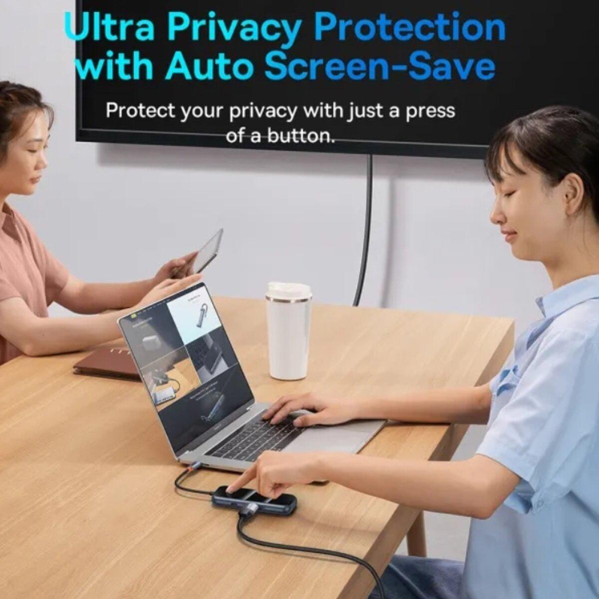 USB-хаб Baseus AcmeJoy 5-Port Type-C HUB Adapter Type-C to USB3.0x2+USB2.0x1+Type-C PD&Data x1+RJ45x1 Dark Grey (WKJZ010113) - фото 5 USB-хаб Baseus AcmeJoy 5-Port Type-C HUB Adapter Type-C to USB3.0x2+USB2.0x1+Type-C PD&Data x1+RJ45x1 Dark Grey (WKJZ010113) - фото 5