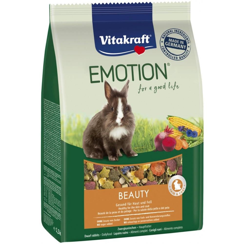 Корм для кроликов Vitakraft Emotion Beauty Selection для кожи и шерсти 1,5 кг (31456/33750)