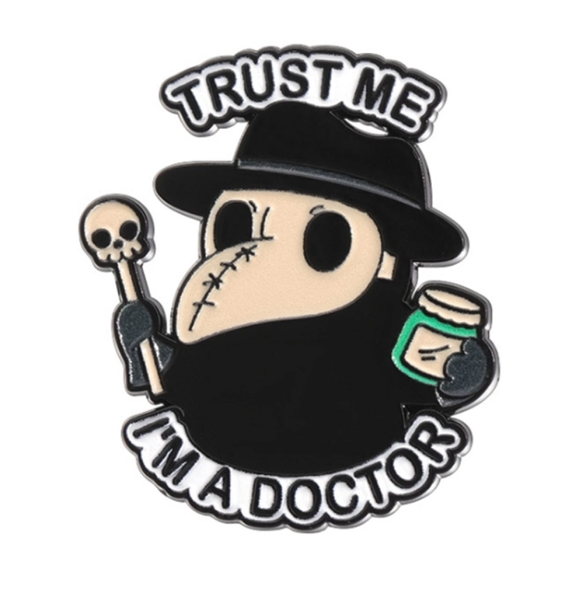 Металлический значок с чумным доктором Trust me I'm a Doctor (41-22-1533) Металлический значок с чумным доктором Trust me I'm a Doctor (41-22-1533)