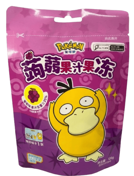 Цукерки желейні Yizhi Pokemon Konjac Juice Jelly Grape 120 г (2724623815)
