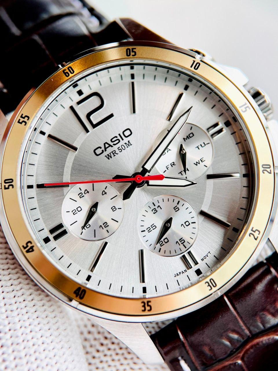 Наручний годинник чоловічий Casio MTP-1374L-7A Timeless Collection Білий (2693592446)