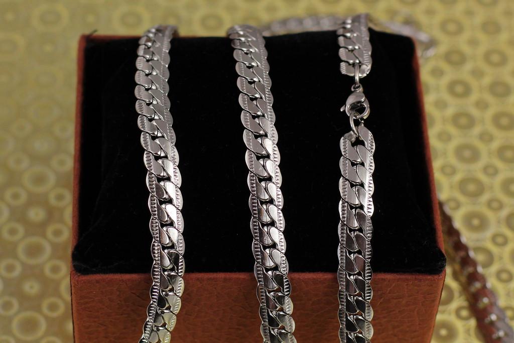 Цепочка Xuping Jewelry плотная панцирная с огранкой 60 см 8 мм Серебристый (2629125261) - фото 2 Цепочка Xuping Jewelry плотная панцирная с огранкой 60 см 8 мм Серебристый (2629125261) - фото 2