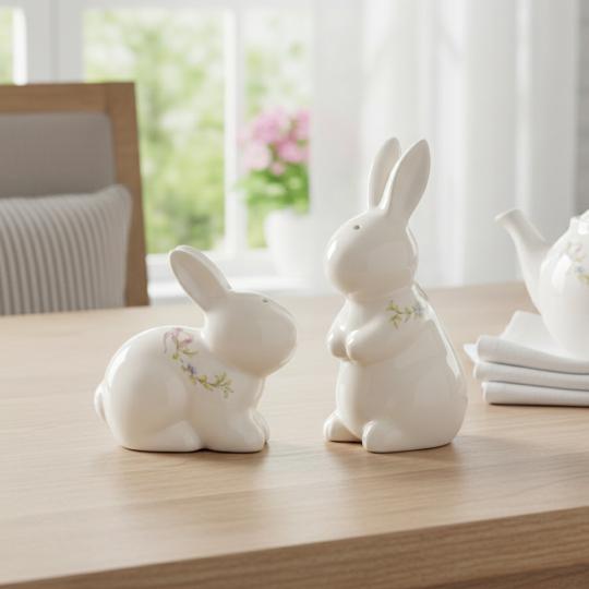 Набор для специй Парочка кроликов 10 см Белый (510408)