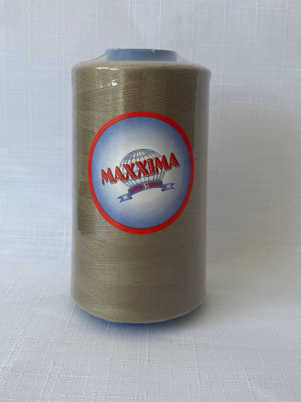 Нитки швейные Maxima NE 40/2 полиэстер 5000 ярдов Песочно-коричневый (код 101) Нитки швейные Maxima NE 40/2 полиэстер 5000 ярдов Песочно-коричневый (код 101)