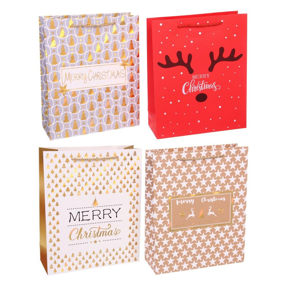 Пакет новорічний паперовий Christmas notes S 18х23х8 см (R33015-S) - фото 2 Пакет новорічний паперовий Christmas notes S 18х23х8 см (R33015-S) - фото 2