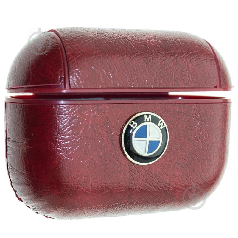 Кожаный чехол Aare BMW для наушников AirPods Pro Бордовый (00007757)