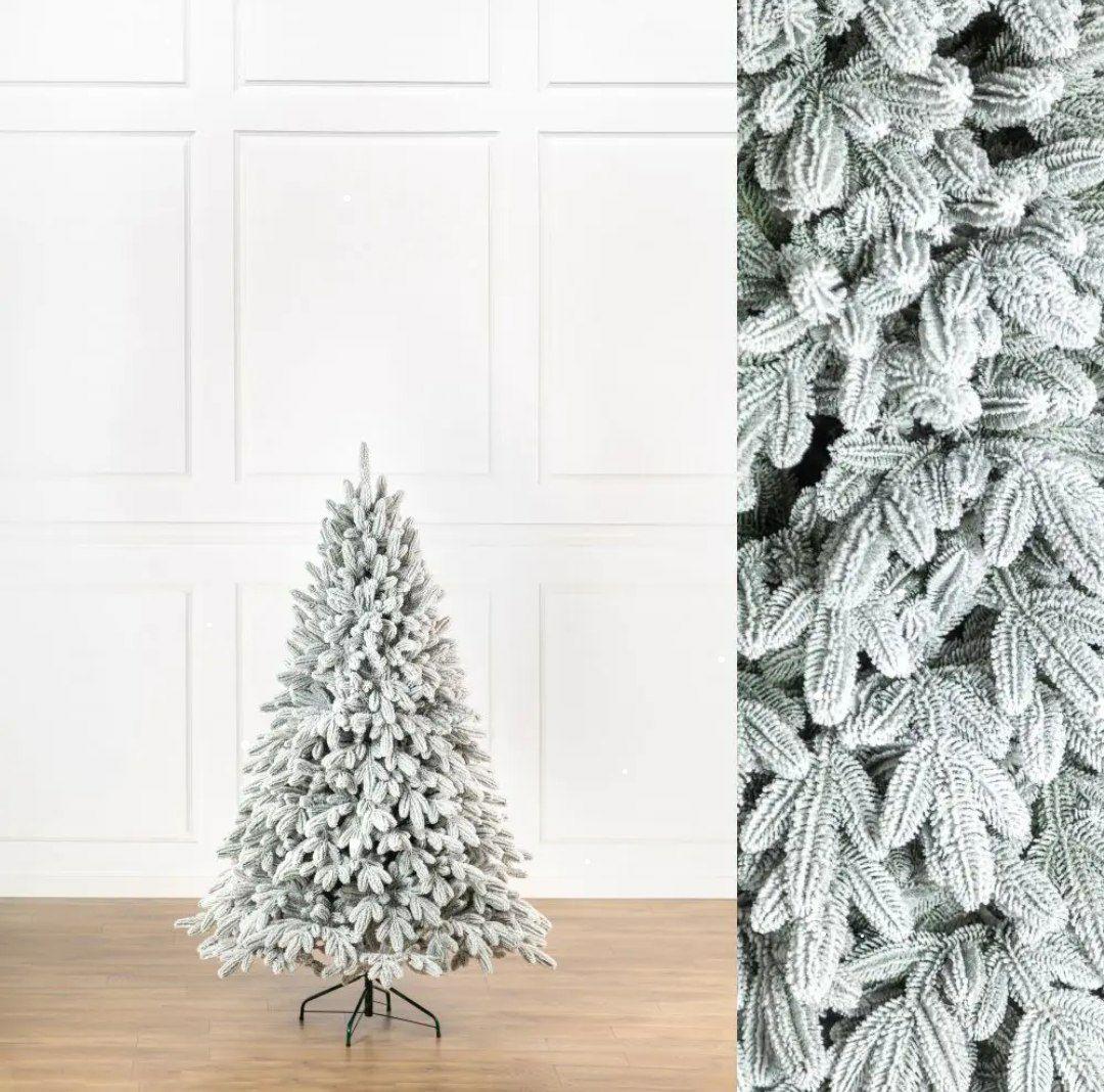 Штучна ялинка засніжена Лапландська лита з металевою підставкою 1,80 м Білий (NYT15061) - фото 10