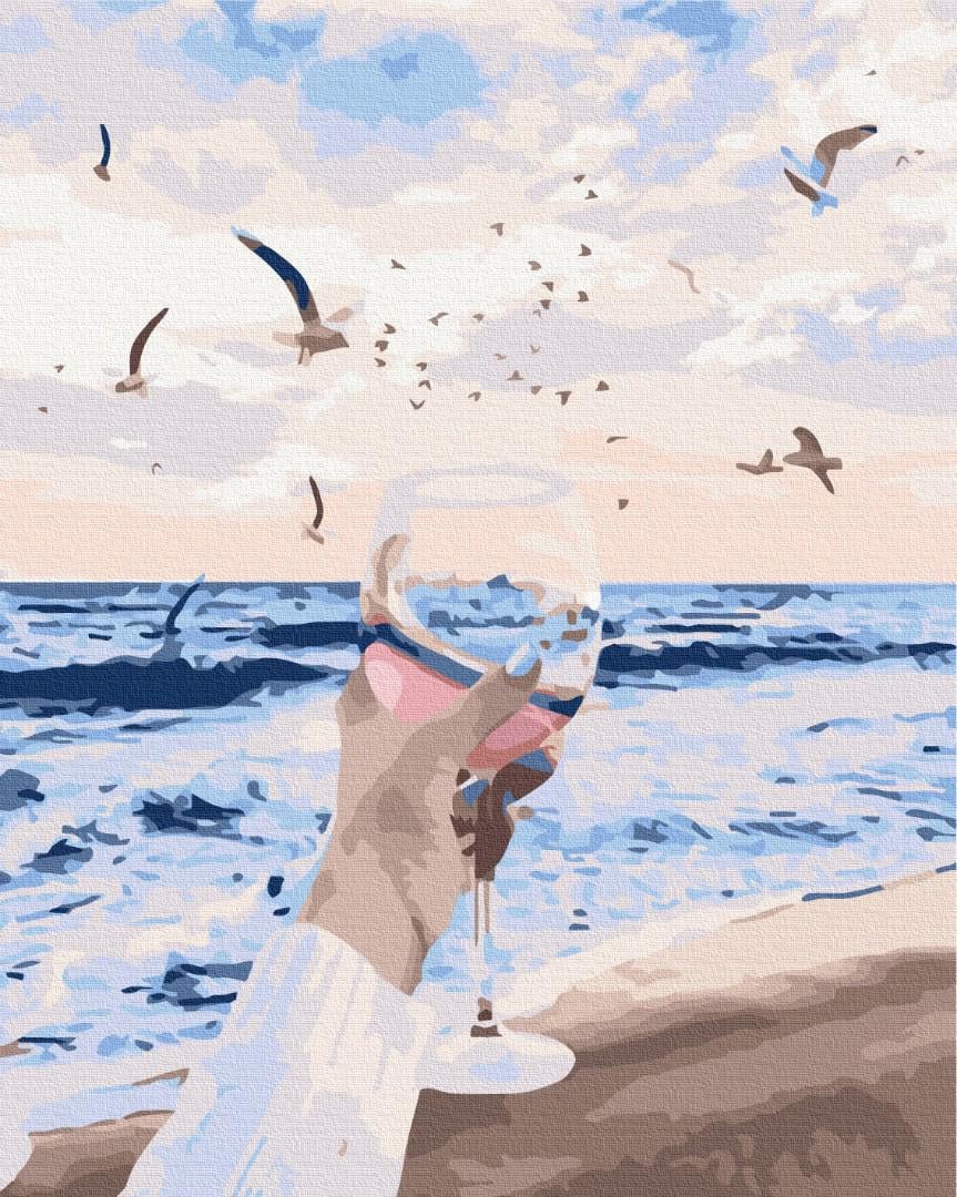 Картина за номерами Brushme Море в бокалі 40x50 см (BS52416)