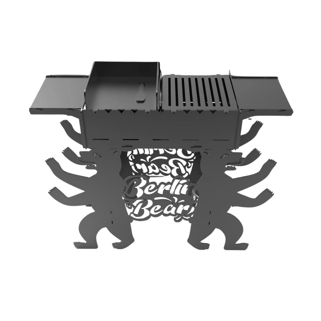 Мангал-гриль Carino Berlin Bear розбірний з грилем 1014х333х964 мм метал 3 мм (34183474)