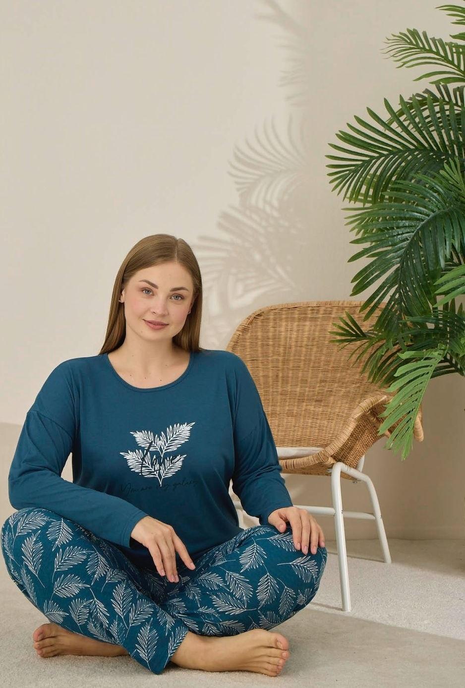 Пижама женская Tropik 3XL Морская волна (PJ7330-4)