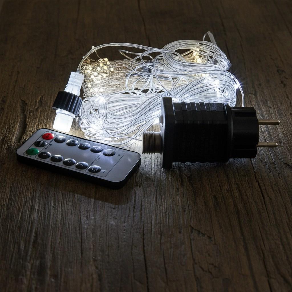 Гірлянда-штора новорічна Роса хвойна мережева лапа 3х2 м 400LED Білий (D400LED2MW) - фото 5