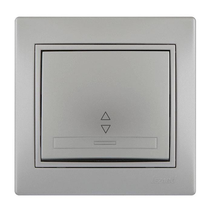 Выключатель проходной одноклавишный Lezard Mira металл Серый (00000003164)