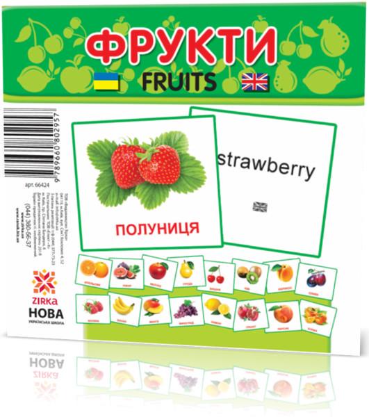 Розвиваючі картки "Фрукти" укр./англ. мовою (66424)