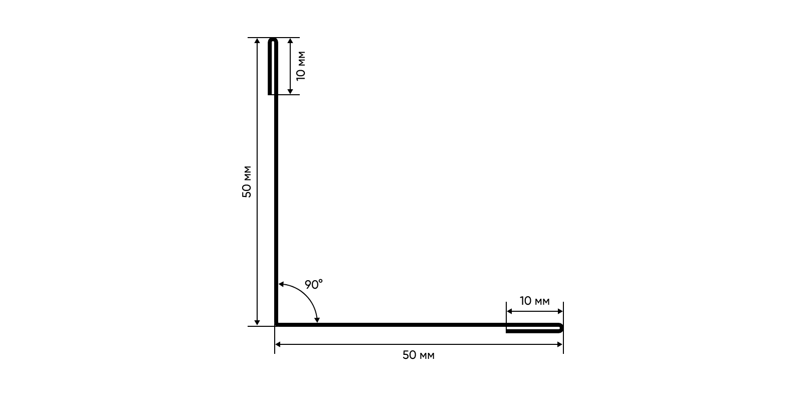 Планка кута внутрішнього мат 2 м 0,45 мм 30x30 мм (102147) - фото 2