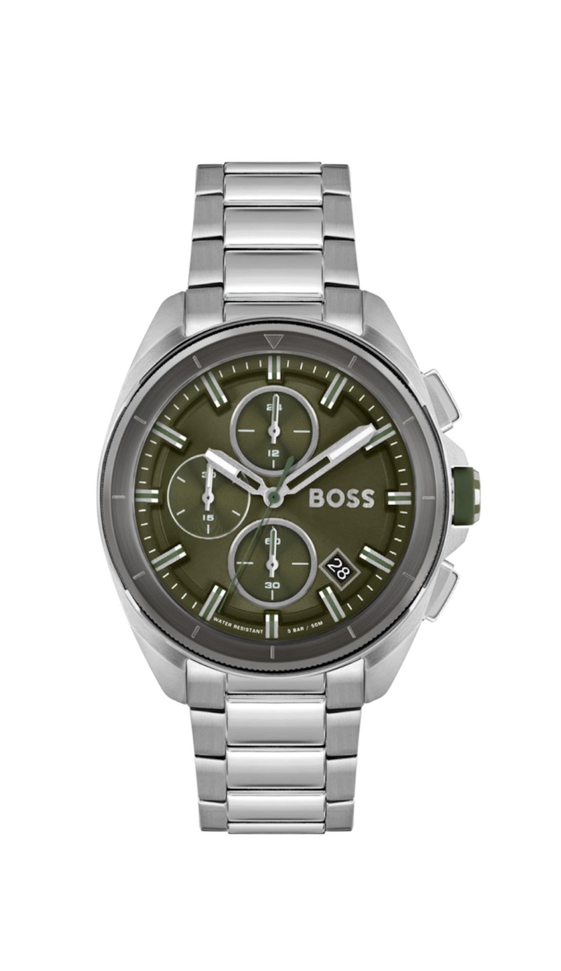 Мужские часы Hugo Boss Volane Silver Stainless Steel Green Dial 1513951 (78885321)