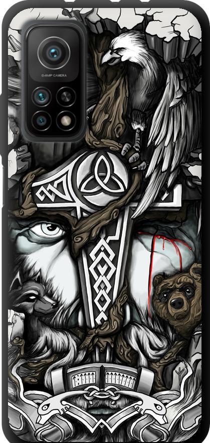 Чехол на Xiaomi Mi 10T Тату Викинг (4098b-2096-42517)