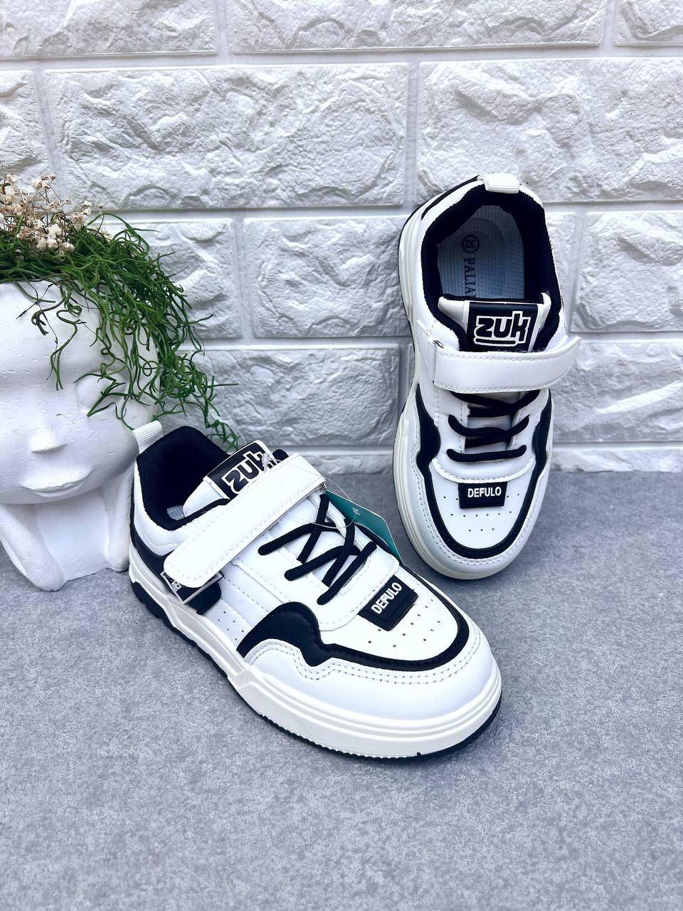 Кроссовки для мальчика Paliament 1456 р. 35 21 см Бело-черный (1456-2)